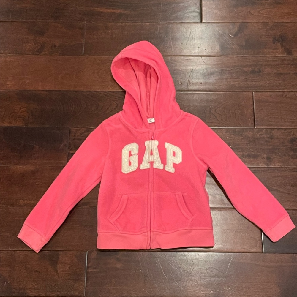 GAP Girls Zip Up Fleece Hooded Sweatshirt
